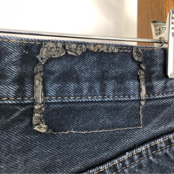 VINTAGE Black Levi’s Wedgie Red E Label Button Fly Straight Leg size 24 - Picture 6 of 13